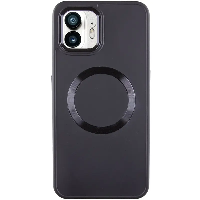 TPU чохол Bonbon Metal Style with MagSafe для Nothing Phone 2 Чорний / Black - фото 2
