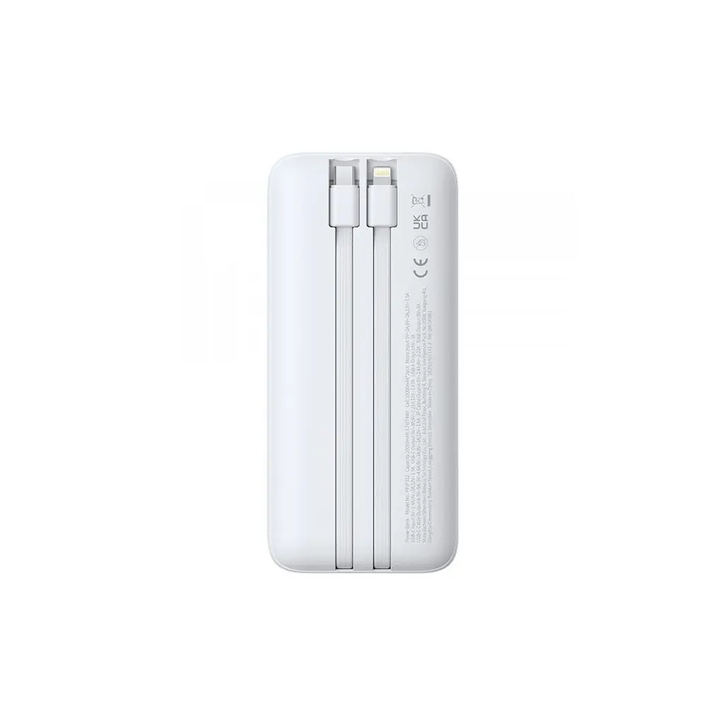 Батарея універсальна Baseus Lipow 20000mAh 22,5W PD, QC/3.0, White (P10079102213-00) - фото 4