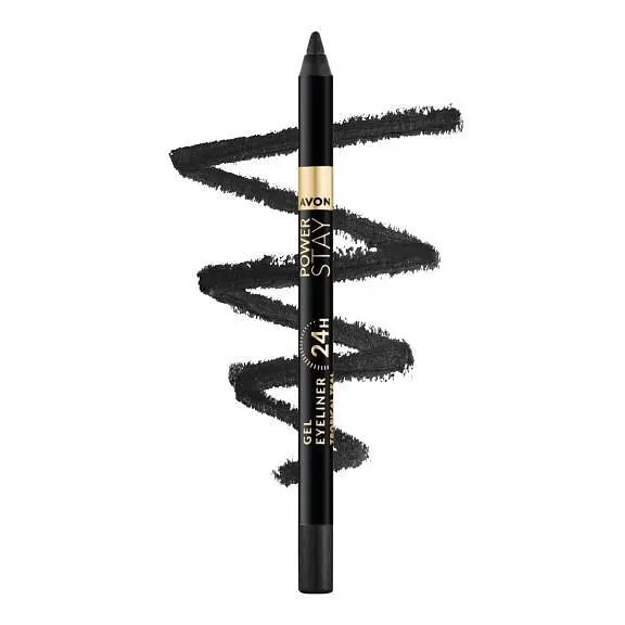 Гелевий олівець для очей Avon Power Stay 24-Hour Gel Eyeliner Black/Чорний 1.2 г - фото 2