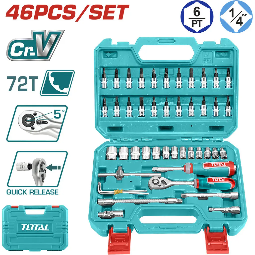 Набір інструментів Total THT141462 46 предметів у кейсі - фото 2