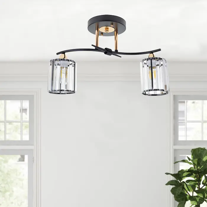 Люстра потолочная Brille E27 60W BK (LK-705S/2) - фото 7