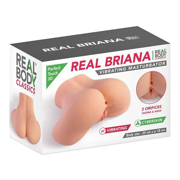 Мастурбатор-півторс Real Body Real Briana з вібрацією - фото 5