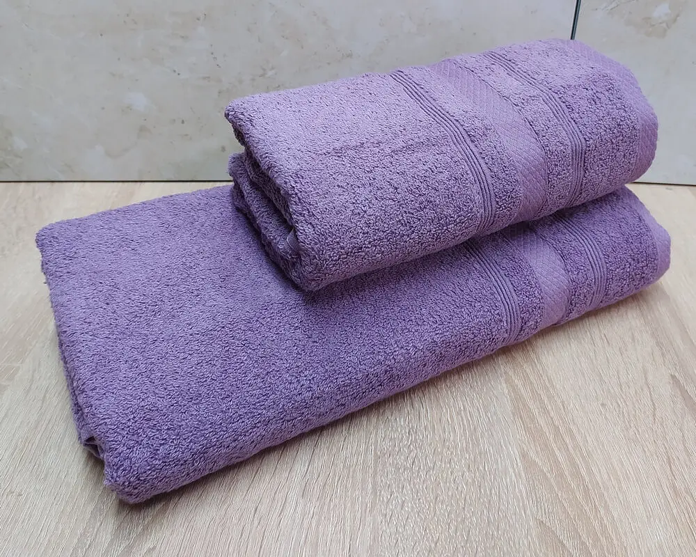 Набір турецьких махрових рушників Ada Turkey 50х90+70х140 Violet - фото 3