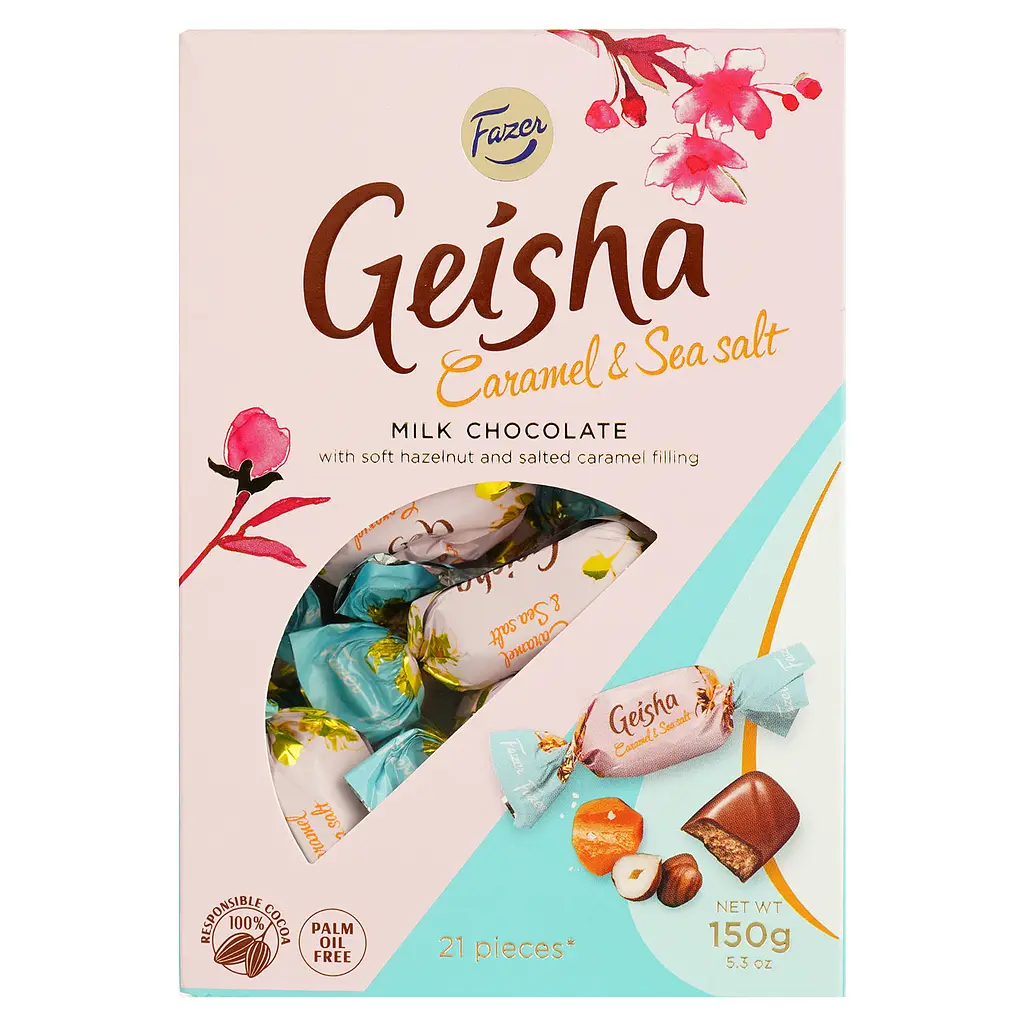Цукерки Fazer Geisha з карамеллю та морською сіллю 150 г - фото 2
