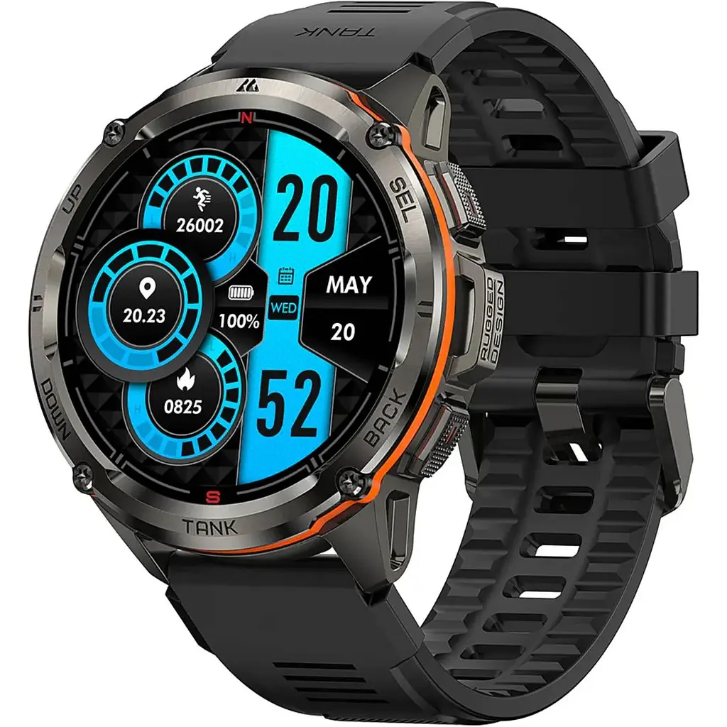 Смарт-годинник тактичний Kospet Tank T3 ULTRA Metal Black (KTT0003UMB) - фото 2
