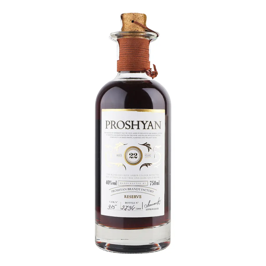 Бренди Proshyan Reserve, 22 yo, 40%, в подарочной упаковке 0,75 л - фото 2