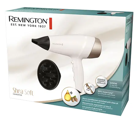 Фен D4740 E51 Shea Soft Hairdryer Remington teh0021491 - фото 3