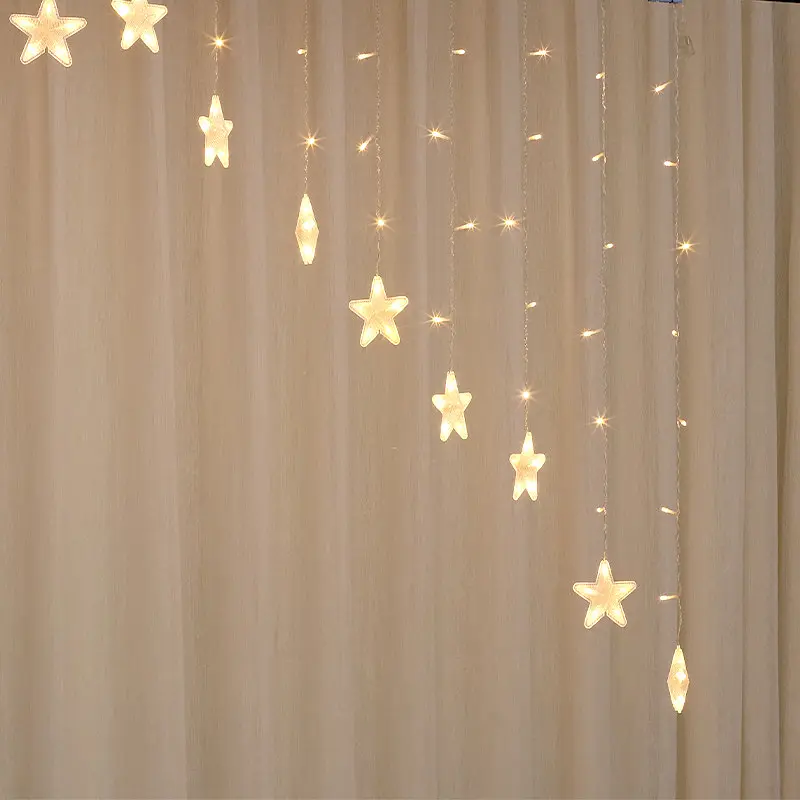 Гирлянда LED Star штора Звездочки 136 led длина 3 метра - фото 4