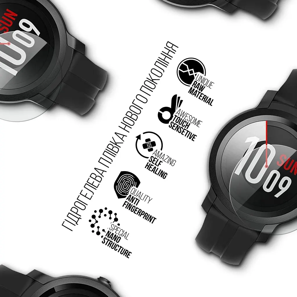 Гідрогелева плівка на годинники Mobvoi TicWatch E2 ArmorStandart захисна плівка для смарт годинників прозора (ARM68202) - фото 2