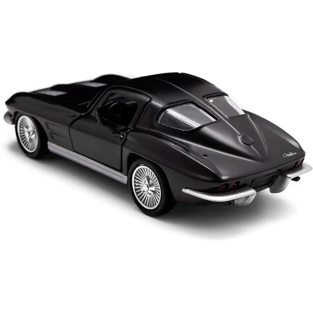 Автомодель TechnoDrive Chevrolet Corvette Split Window 1963 матовий чорний (250411U) - фото 8
