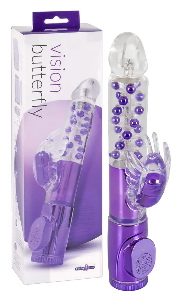Вібратор гелевий Vision Butterfly Purple для жінок Orion 582077 17457 - фото 3