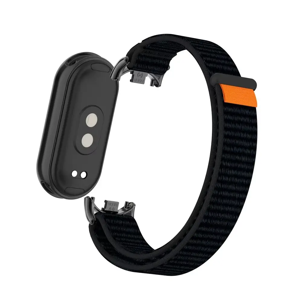 Ремешок Amazfeel для фитнес-браслета Mi Band 8 и 9 нейлоновый черный - фото 3