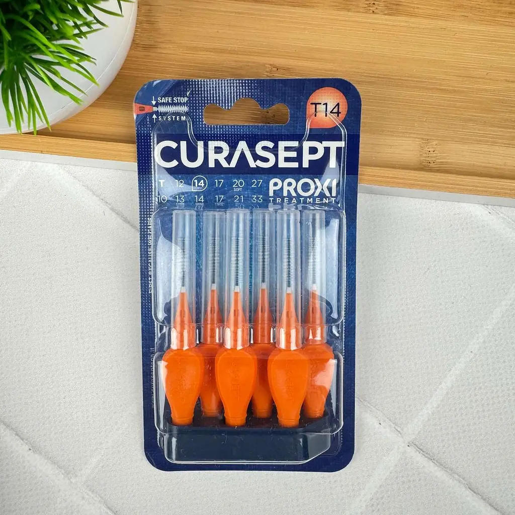 Міжзубний йоржик Curasept Proxi T14, ISO4 (1.4 мм, помаранчевий), 6 шт.
