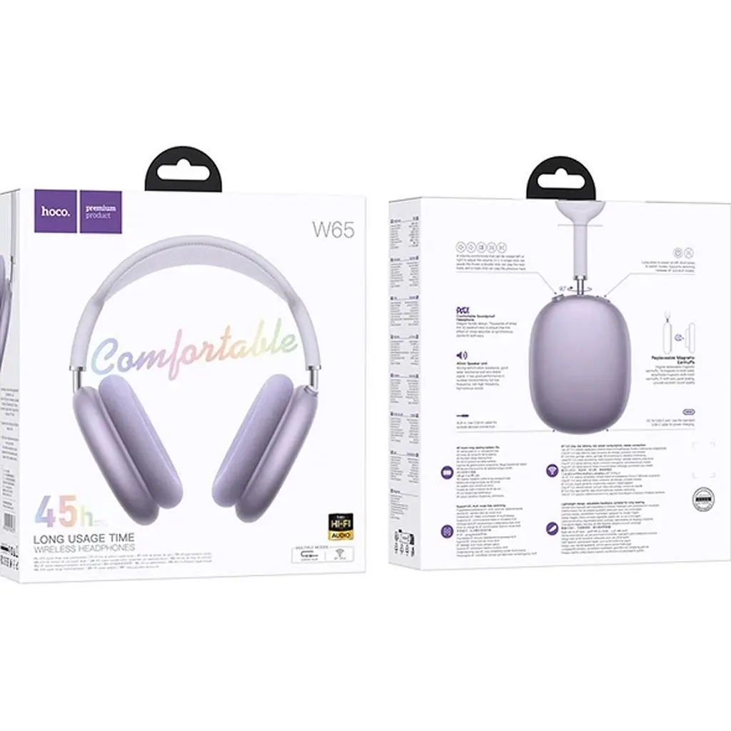 Наушники Hoco W65 Happy Purple [159404] - фото 4