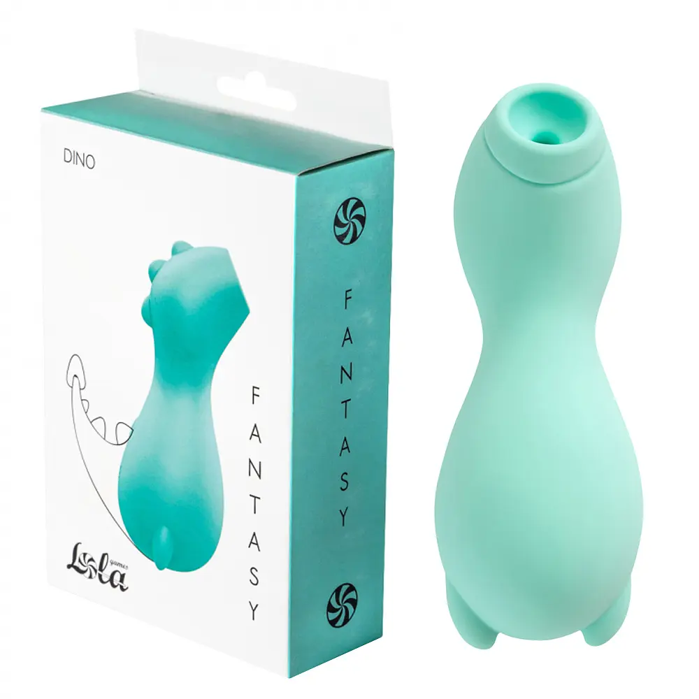 Вакуумный стимулятор клитора Fantasy Dino 12,5 см (бирюзовый) - фото 10