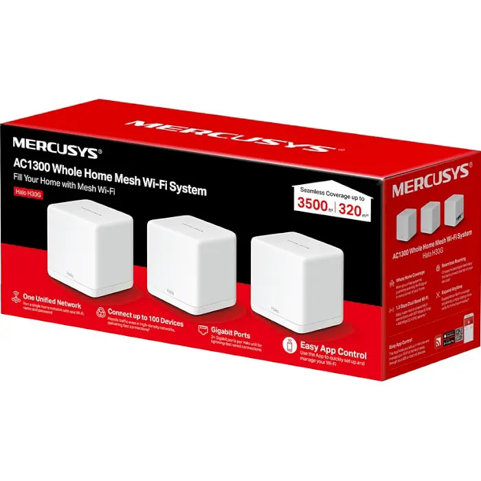 Маршрутизатор Mercusys Halo H30G (HALO-H30G-3-PACK) - фото 6