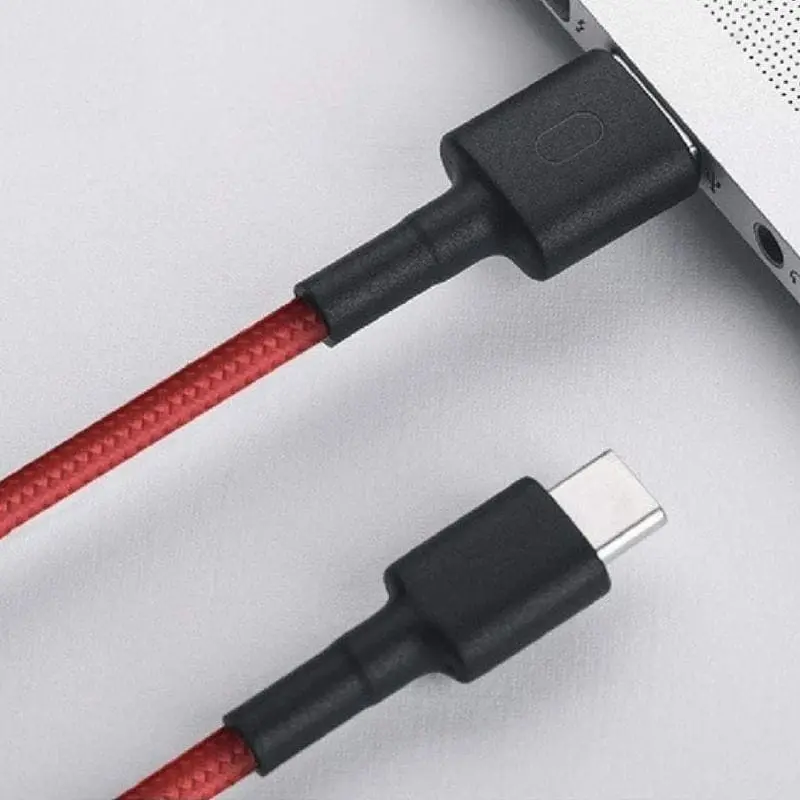 Кабель дата и зарядный Xiaomi Mi оригинал Type-C Braided SJV4110GL в оплетке красный - фото 7
