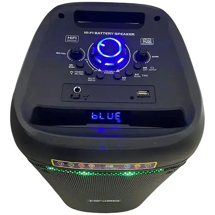 Акумуляторна акустична система Kimiso QS-82 колонка валіза 80Вт USB SD FM радіо Bluetooth мікрофон ДК (QS-82) - фото 5