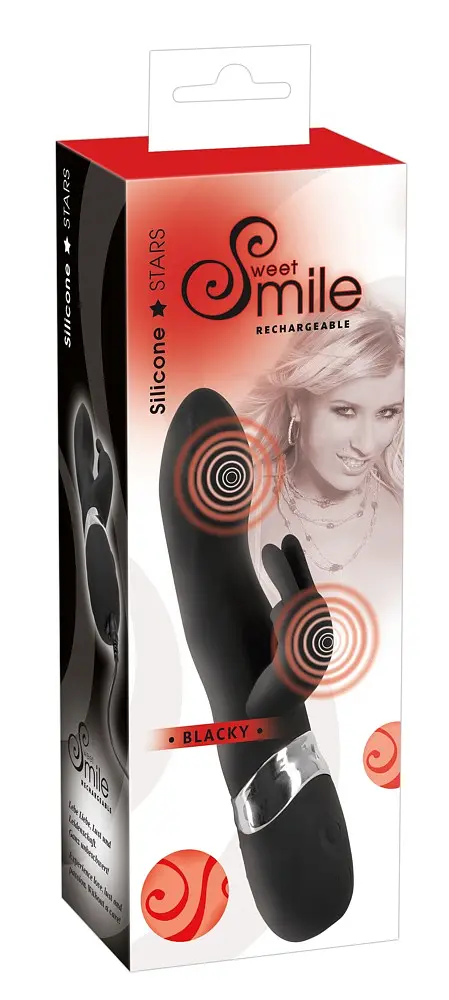 Силіконовий вібратор із кроликом Smile Blacky для жінок Orion 42-05841000000 22435 - фото 9