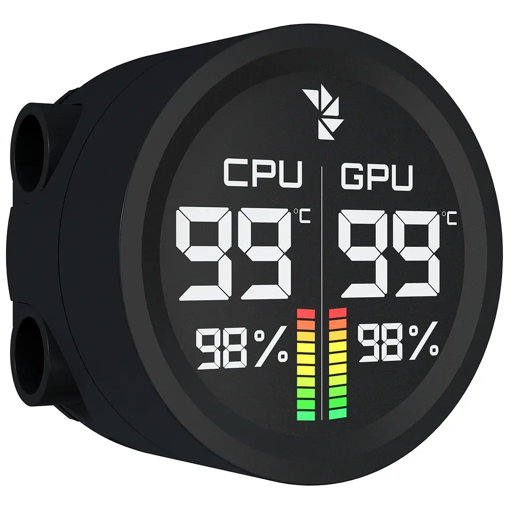 Система водяного охолодження AeroCool Abyss L240R Digi Black (ACLA-AD24117.11) - фото 2