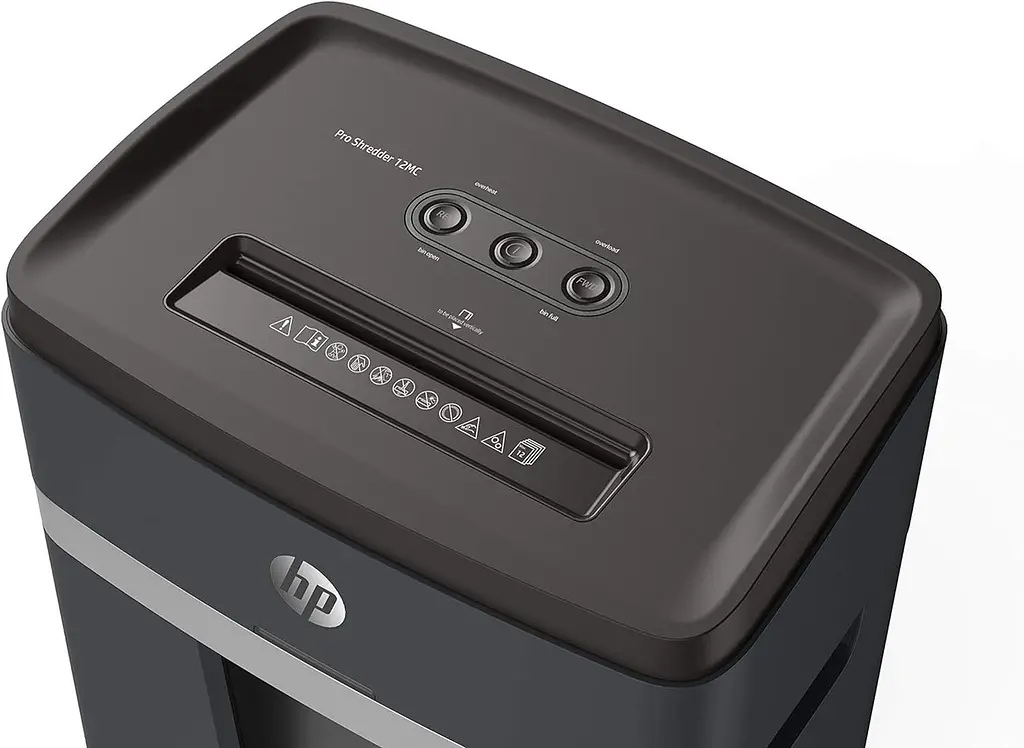 Уничтожитель документов HP Pro Shredder 12MC, A4, 80g х 12 листов, 2x15, 25 л, P-5 - фото 3