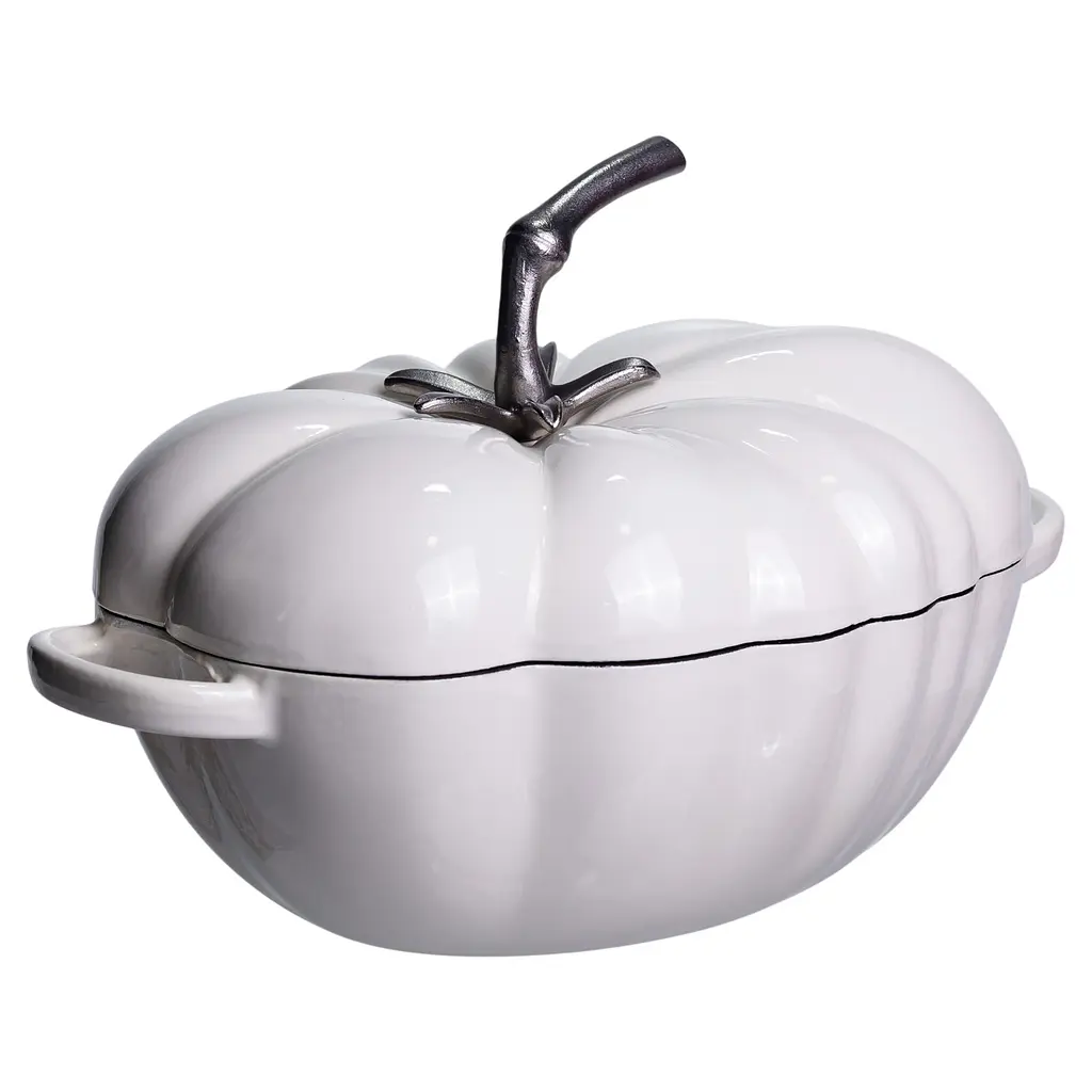 Каструля чавунна емальована Iron Tomato 2,5 л, білий Yongkang HP-FLG-20 BEIGE - фото 6
