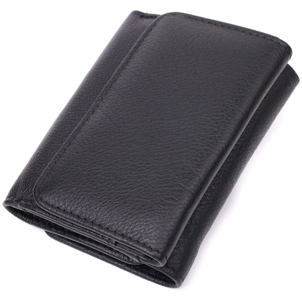 Шкіряний лаконічний гаманець для жінок ST Leather 22506 чорний - фото 6