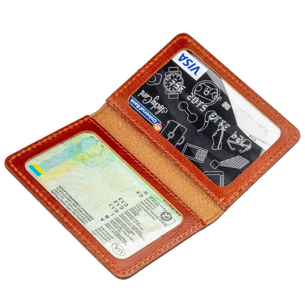 Обкладинка для пластикових документів водія або ID-карт SHVIGEL 13963 коричневий - фото 5
