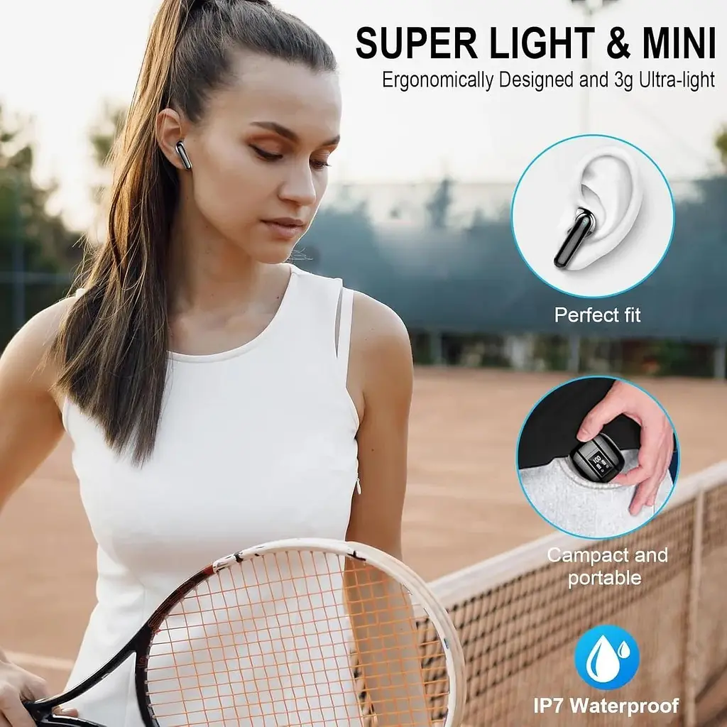 Бездротові навушники Renimer Bluetooth 5.3 з мікрофоном ENC - фото 5
