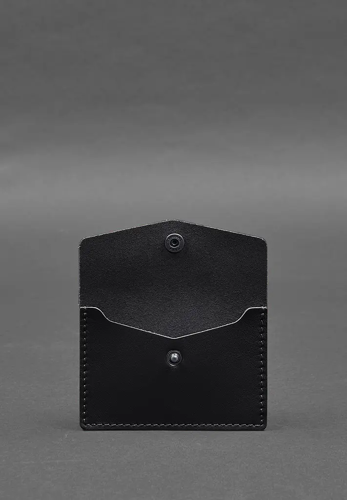 Кожаный кард-кейс 9.0 черный краст - фото 3
