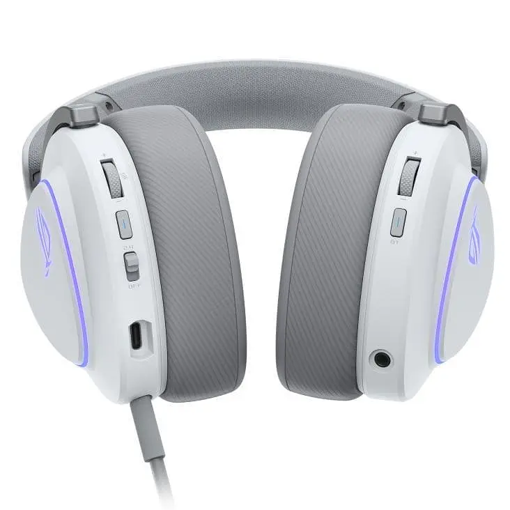 Ігрова гарнітура ASUS ROG Delta II BT/WL RGB Moonlight White (90YH03W0-BHUA10) - фото 4