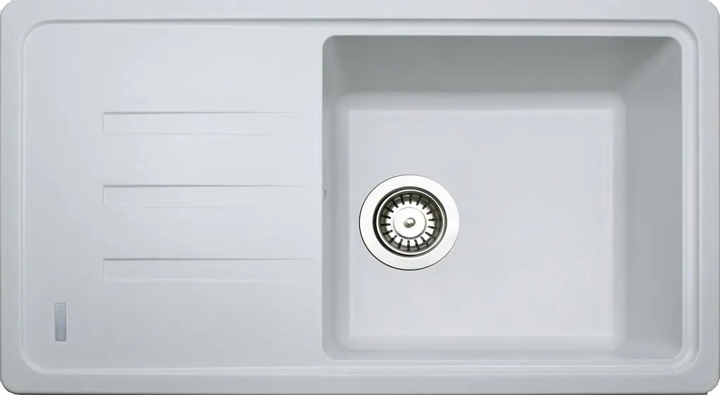 Кухонна мийка Adamant SLIM LONG біла 780x435x200 мм, з крилом 78 см - фото 3