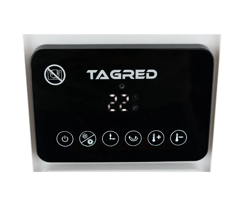 Тепловентилятор Tagred 2,0 кВт, площа обігріву 20 кв.м., білий, підлоговий (TA931) - фото 6