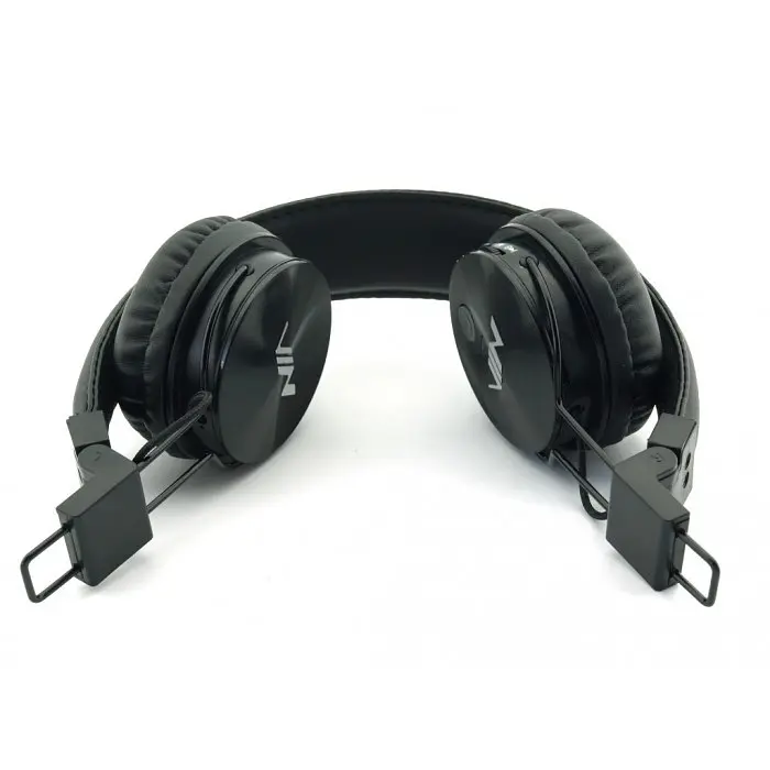 Бездротові навушники з оголов'ям чорні з MP3 плеєром Bluetooth NIA-X3 - фото 6