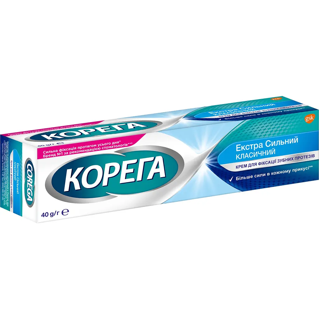 Крем для фіксації зубних протезів Corega Екстра сильний 40 мл - фото 2