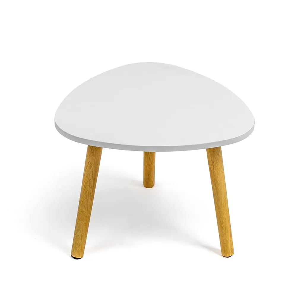 Столик журнальний трикутний SW-00003365 інтер'єрний 40x40x31 см Білий