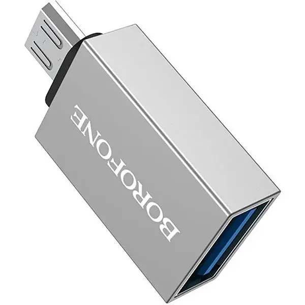 Перехідник Borofone BV2 adapter USB-A to Micro-USB/converter/OTG support/USB 3.0 - фото 5