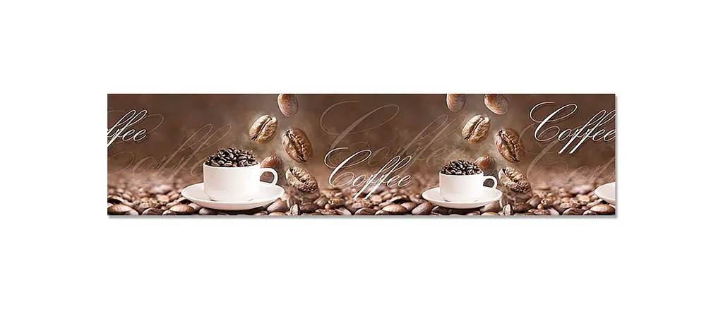 Вініловий кухонний фартух Happy Pocket Зерна кави Coffee наклейка для кухні ПВХ Напої Коричневий Z181453 - фото 7
