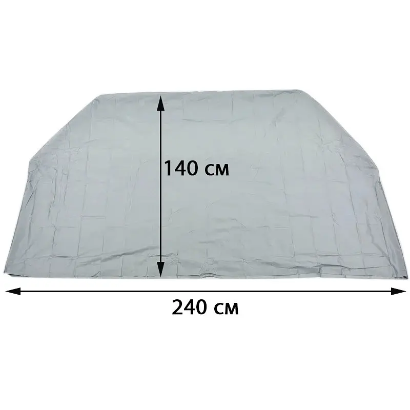 Чохол на мотоцикл XL 240×140 см, сріблястий, водонепроникний PEVA, для скутера або велосипеда - фото 3