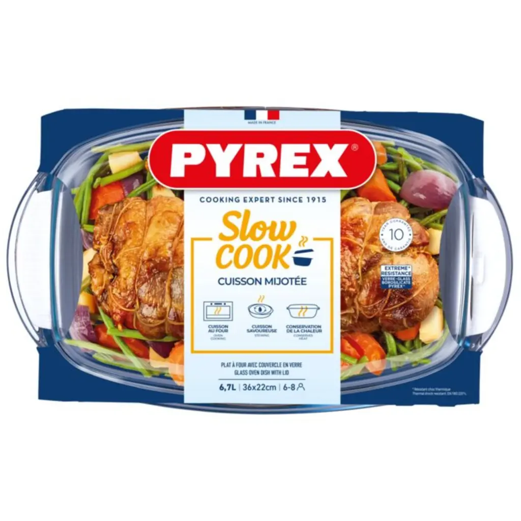 Кастрюля для запекания Pyrex прямоугольная с крышкой 4.4 л + 2.3 л (466A000/7643) - фото 3