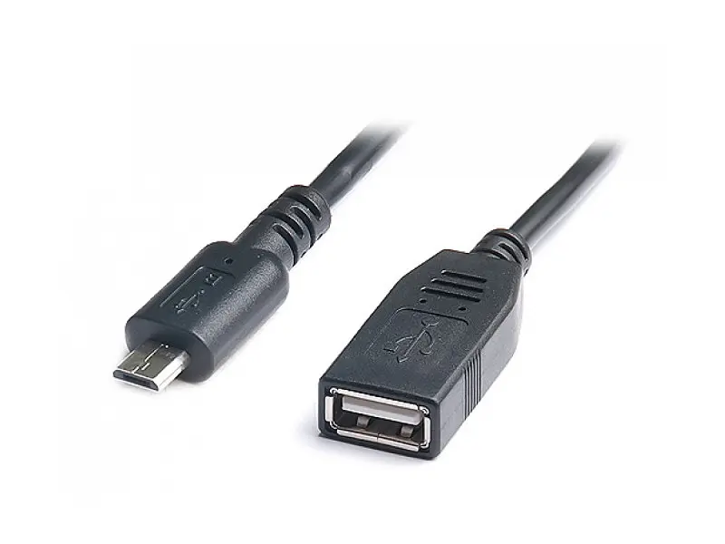 Кабель REAL-EL USB2.0 OTG 0.1m чорний - фото 2