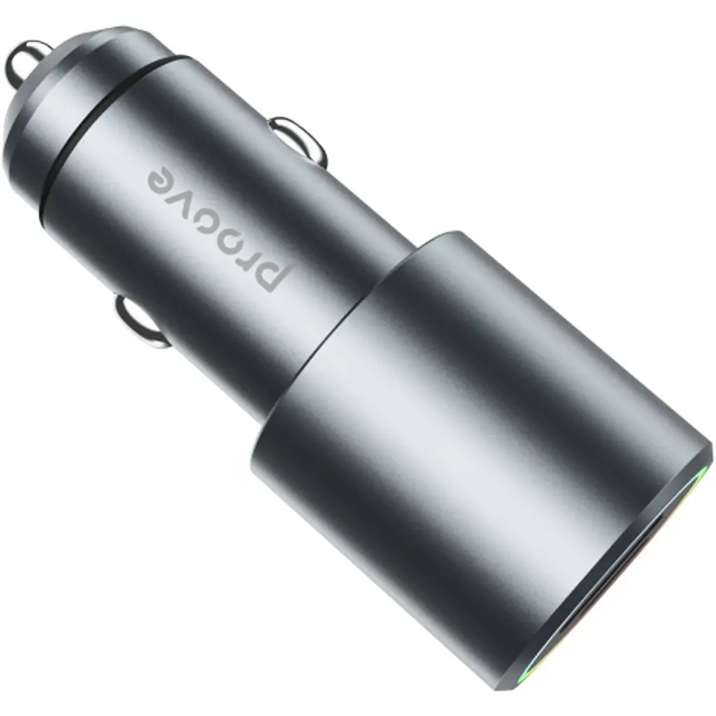 Автомобільний зарядний пристрій Proove Double Energy Plus 53W USB-A + USB-C Metal Gray (ACDE53110004) [130293] - фото 4