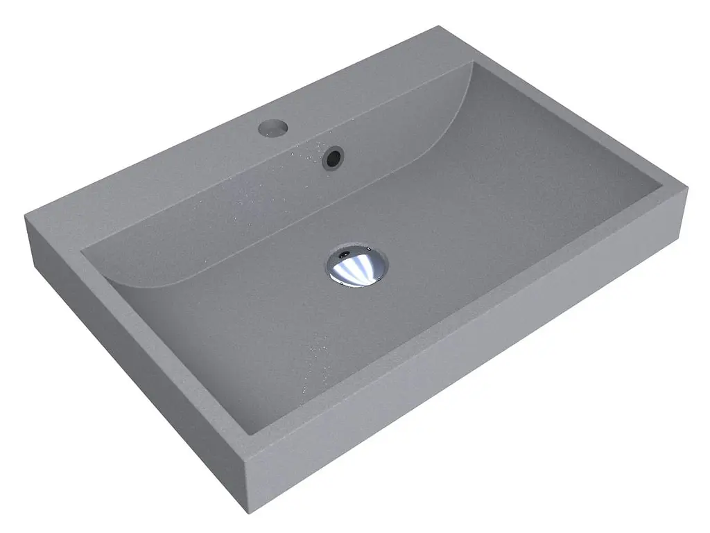 Умивальник Miraggio Varna 600 mirastone gray Сірий 0000448 - фото 3