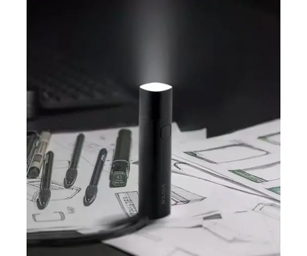 Фонарь Solove X3S Portable Flashlight Type-C с павер банком 3000 мАч черный - фото 2