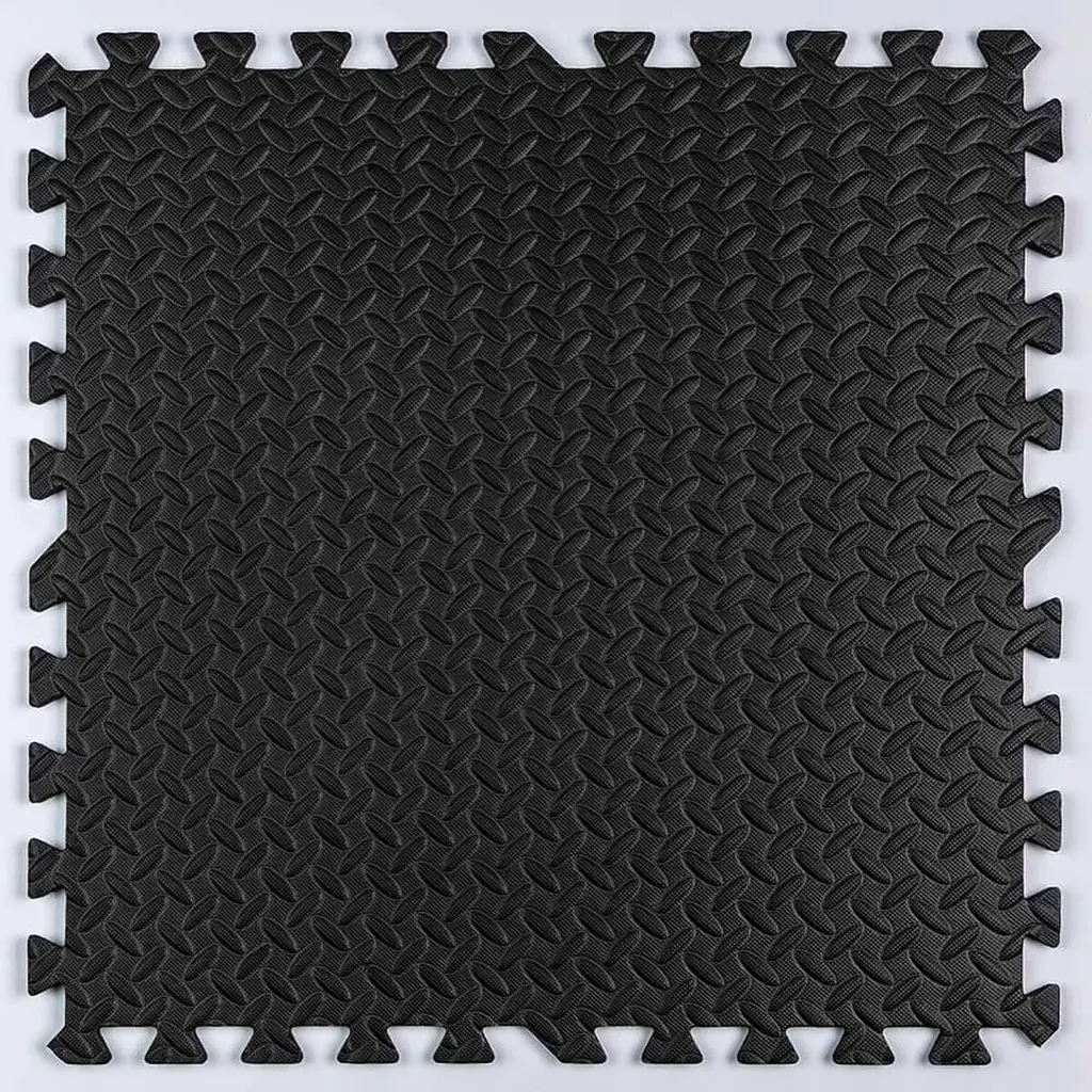 Підлога пазл - модульне покриття для підлоги Sticker Wall SW-00001169 Чорне 600x600x10мм - фото 7