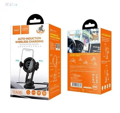 Автотримач з бездротовою зарядкою HOCO CA35 PLUS+ф-я PowerBank+сенсорний захоплення - фото 4