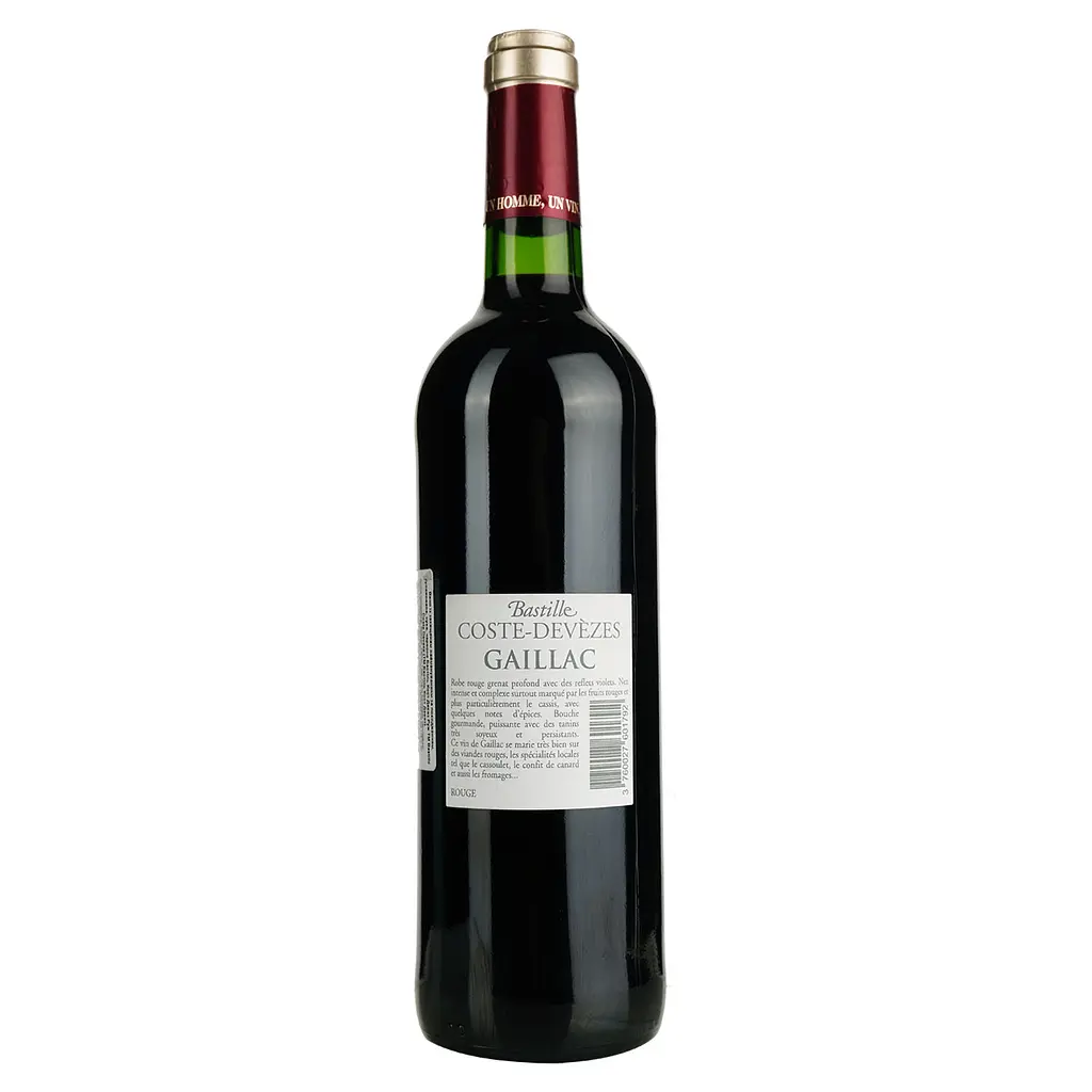 Вино Bastille Coste-Devezes Rouge AOP Gaillac, красное, сухое, 0,75 л - фото 4
