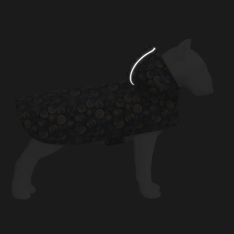 Дождевик-накидка с капюшоном для собак Collar Waudog Clothes, рисунок "Апельсины", А 23-26 см, B 30-36 см, С 15-20 см - фото 5
