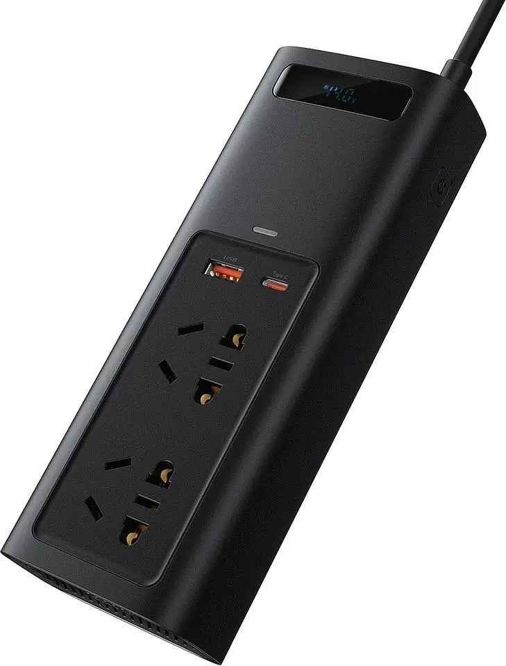 Автомобільний інвертор Baseus In Car Inverter 150W 220V CN/EU black (CRNBQ-A01) - фото 2