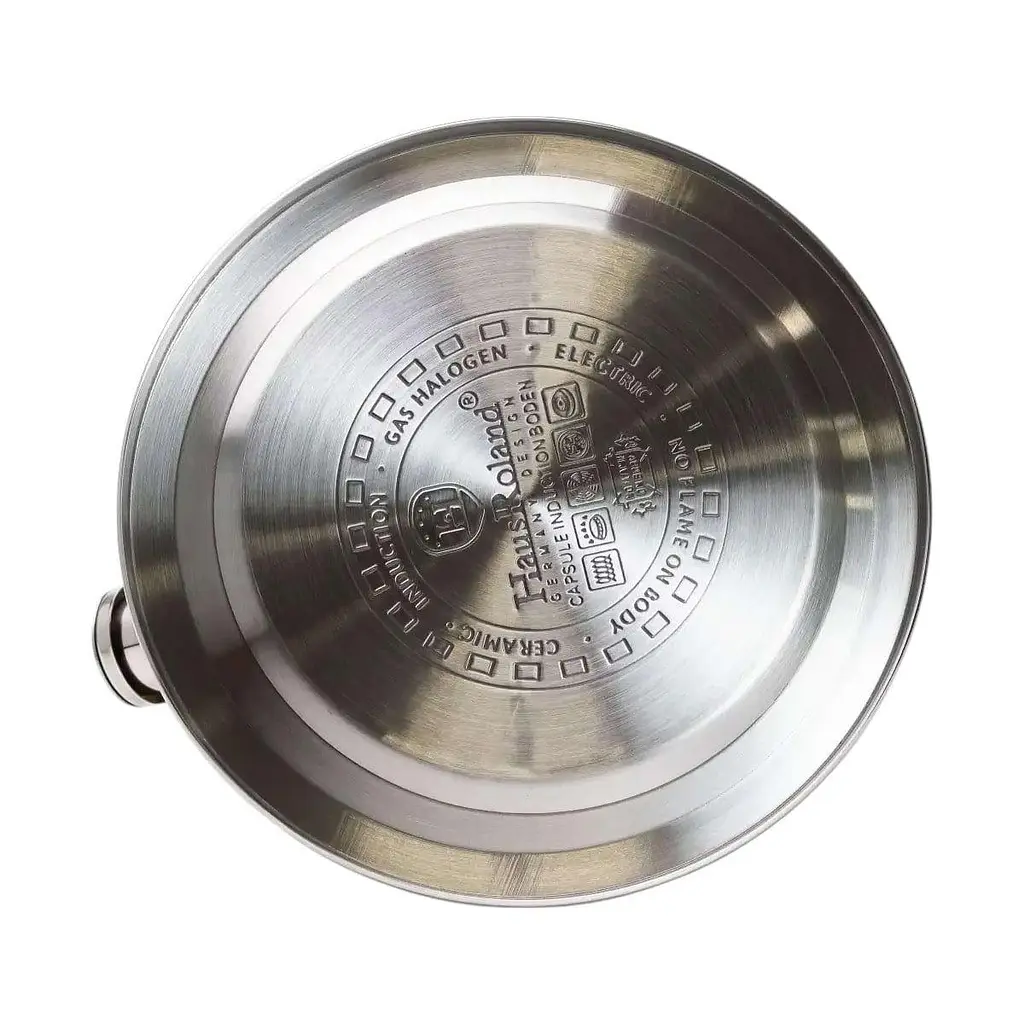 Металлический чайник с нержавеющей стали Haus Roland со свистком 3л Белый - фото 6